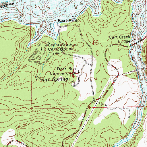 Topographic Map of Deer Run Campground, UT