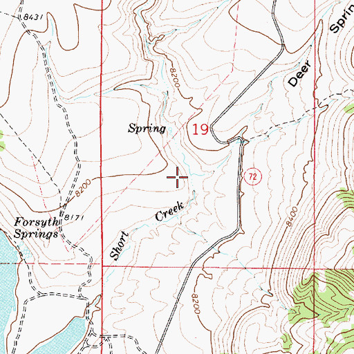 Topographic Map of Deer Spring Draw, UT