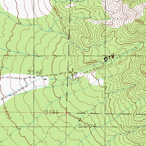 Topographic Map of Dry Canyon, UT