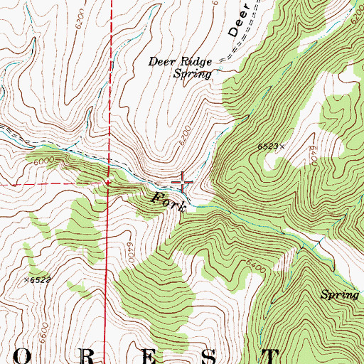 Topographic Map of Dry Gulch, UT