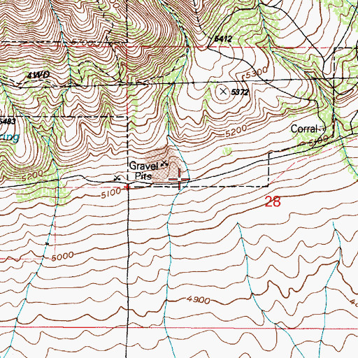Topographic Map of Dry Hollow, UT