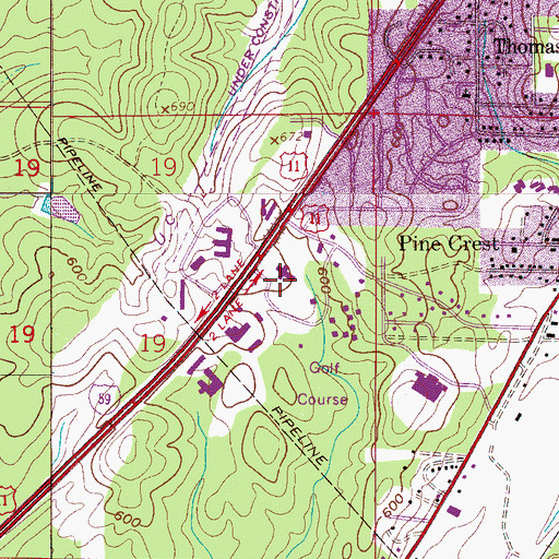 Topographic Map of UAB Health System Medical West Hospital, AL