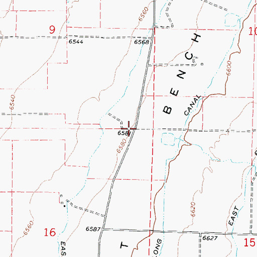 Topographic Map of East Bench, UT