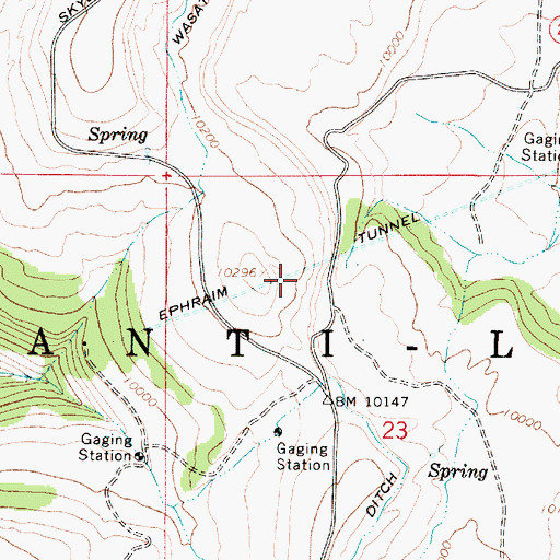 Topographic Map of Ephiraim Tunnel, UT