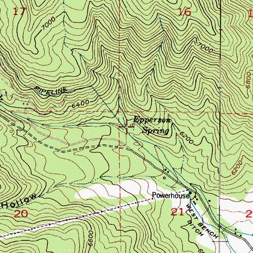 Topographic Map of Epperson Spring, UT