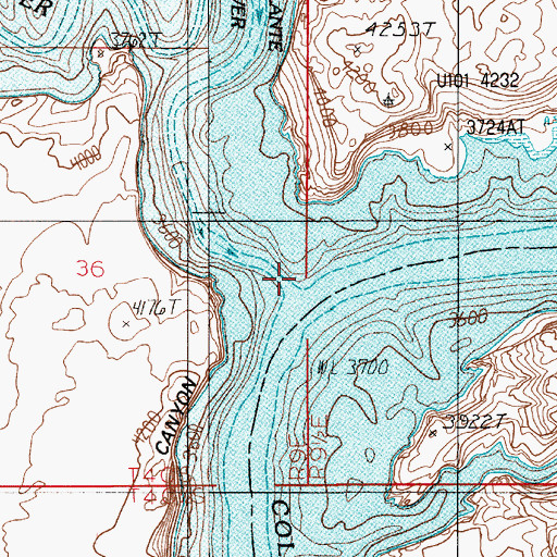 Topographic Map of Escalante River, UT