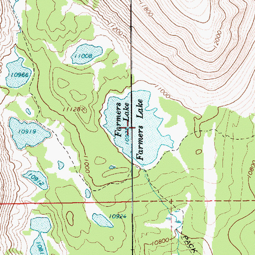 Topographic Map of Farmers Lake, UT