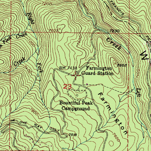 Topographic Map of Farmington Guard Station, UT
