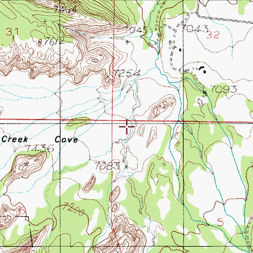 Topographic Map of Fish Creek Cove, UT