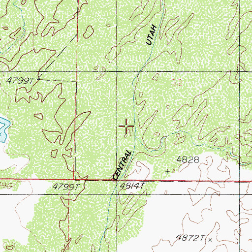 Topographic Map of Fool Creek, UT