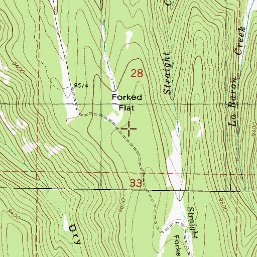 Topographic Map of Forked Flat, UT