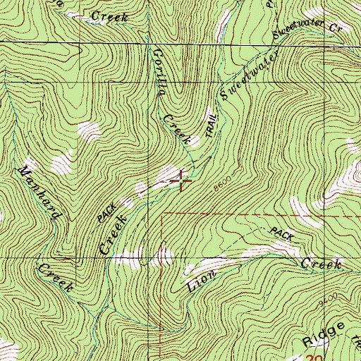 Topographic Map of Gorrilla Creek, UT