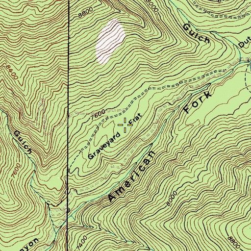 Topographic Map of Graveyard Flat, UT
