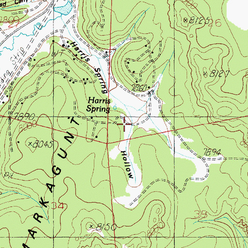 Topographic Map of Harris Spring, UT