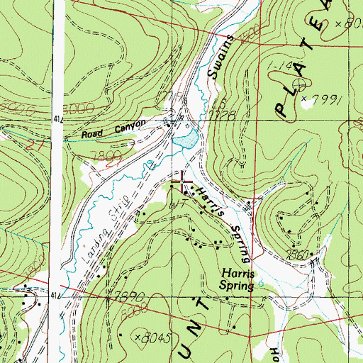Topographic Map of Harris Spring Hollow, UT