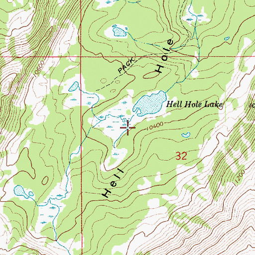 Topographic Map of Hell Hole, UT
