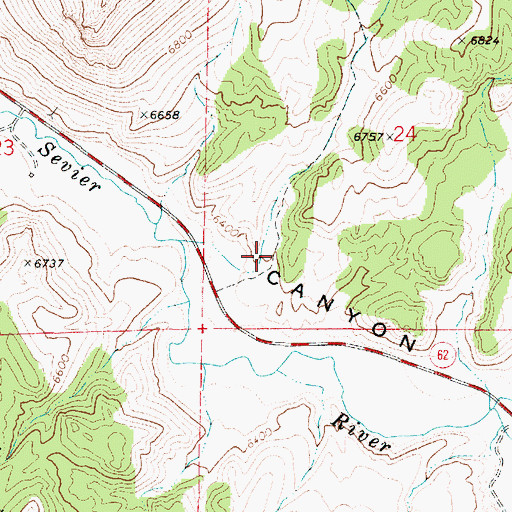 Topographic Map of Hickman Canyon, UT