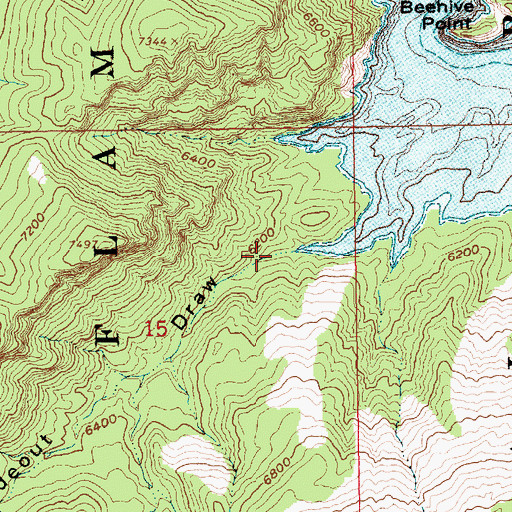 Topographic Map of Hideout Draw, UT