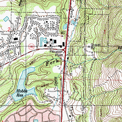Topographic Map of Hobbs Canyon, UT