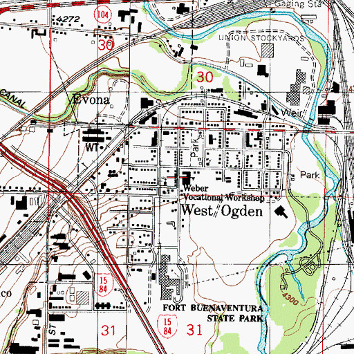 Topographic Map of Hopkin School, UT