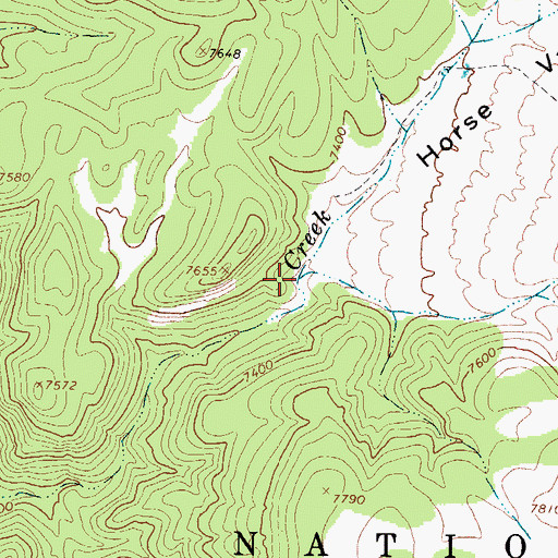 Topographic Map of Horse Valley, UT