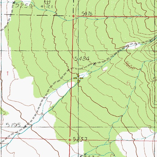 Topographic Map of Indian Hickman, UT