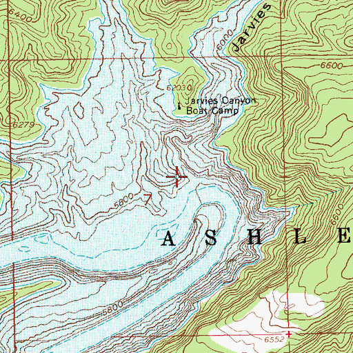 Topographic Map of Jarvies Canyon, UT