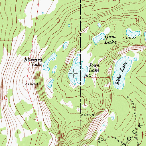 Topographic Map of Joan Lake, UT