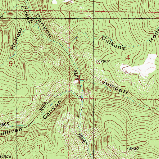 Topographic Map of Jumpoff Hollow, UT