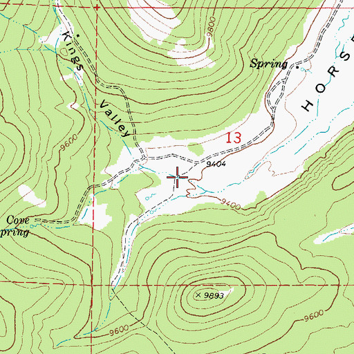 Topographic Map of Kings Valley, UT