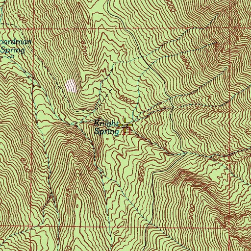 Topographic Map of Knight Spring, UT