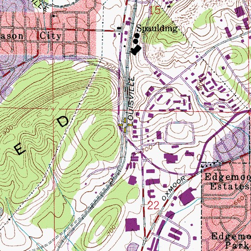 Topographic Map of Graces Gap, AL