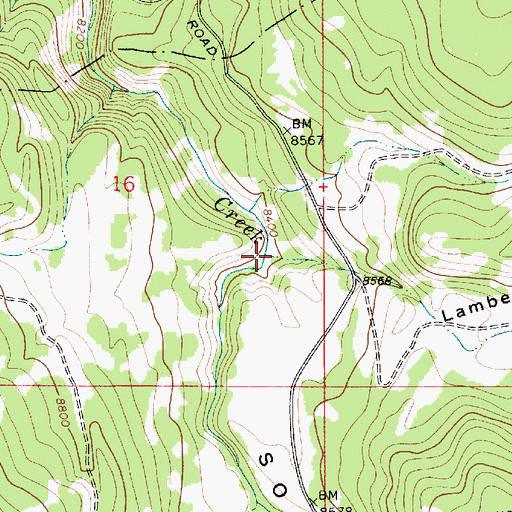 Topographic Map of Lambert Hollow, UT