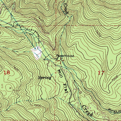 Topographic Map of Lavina Creek, UT