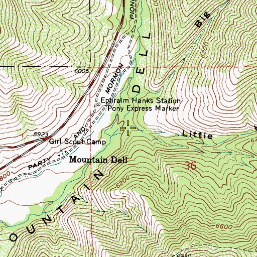 Topographic Map of Little Hatch Canyon, UT