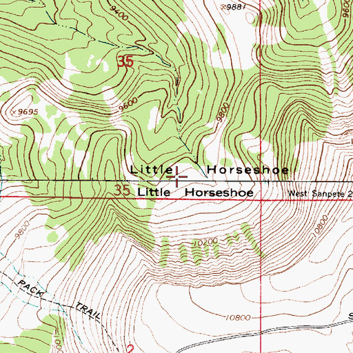 Topographic Map of Little Horseshoe, UT
