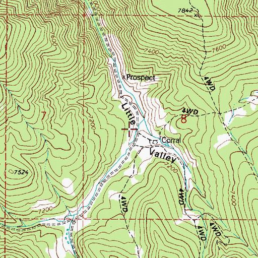 Topographic Map of Little Valley, UT