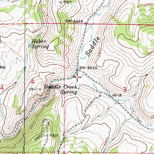 Topographic Map of Lodgepole Canyon, UT