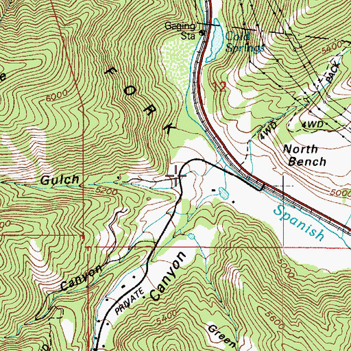 Topographic Map of Lone Pine Gulch, UT