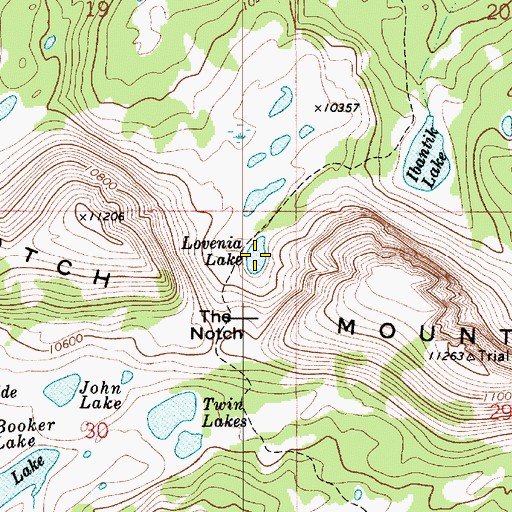 Topographic Map of Lovenia Lake, UT