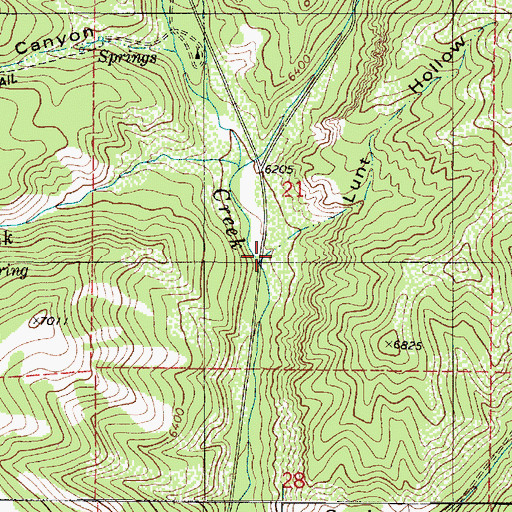 Topographic Map of Lunt Hollow, UT