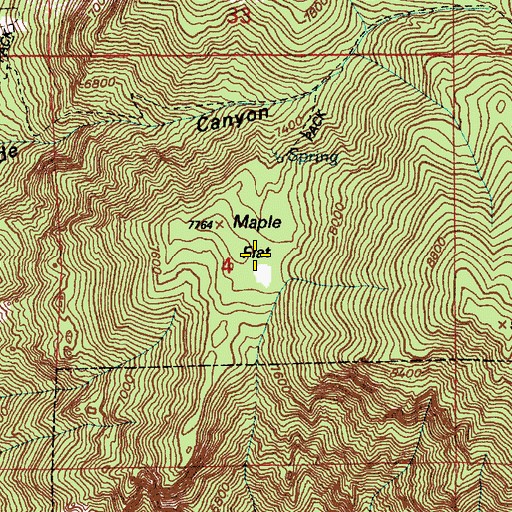 Topographic Map of Maple Flat, UT