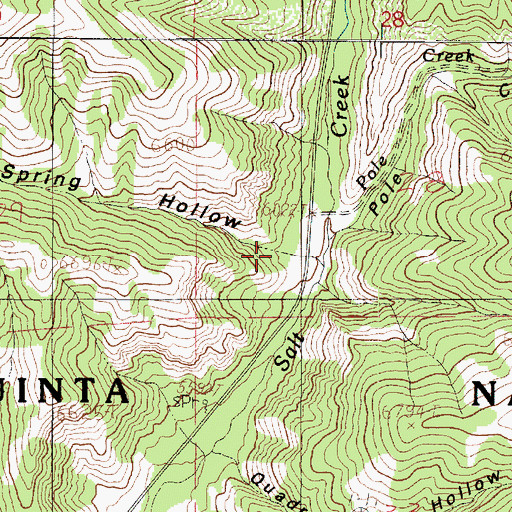 Topographic Map of Maple Spring Hollow, UT