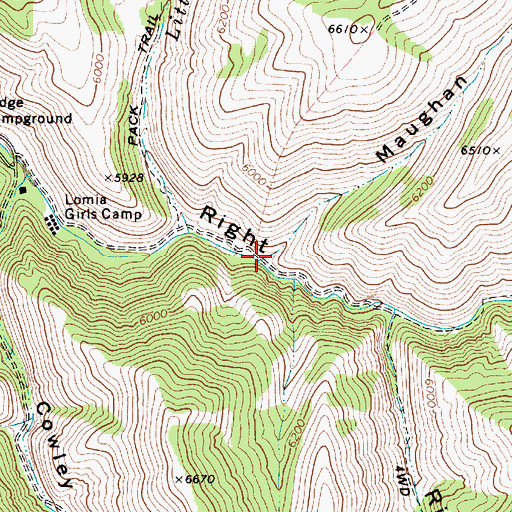 Topographic Map of Maughan Hollow, UT