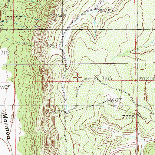 Topographic Map of Maverick Point, UT