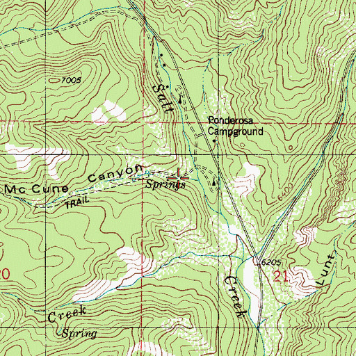 Topographic Map of McCune Canyon, UT