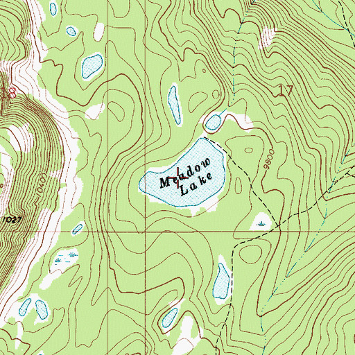 Topographic Map of Meadow Lake, UT