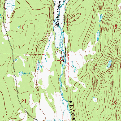 Topographic Map of Meeks Cabin Reservoir, UT