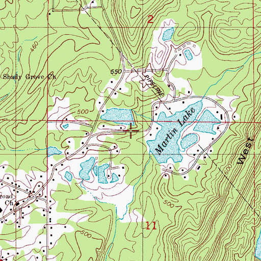 Topographic Map of Lakeview Estates, AL
