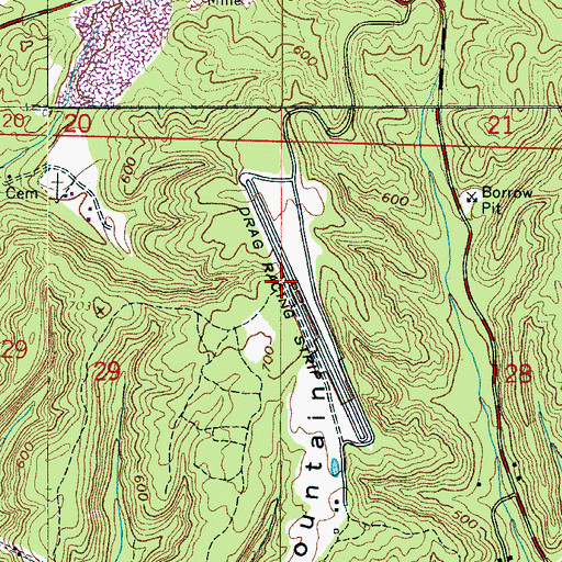 Topographic Map of Lassiter Mountain Raceway Park, AL